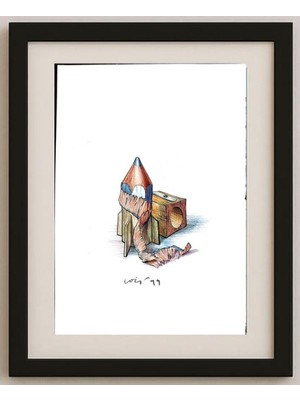 Karikatural François Veldeman 29X21CM Orijinal Karikatür Tablo