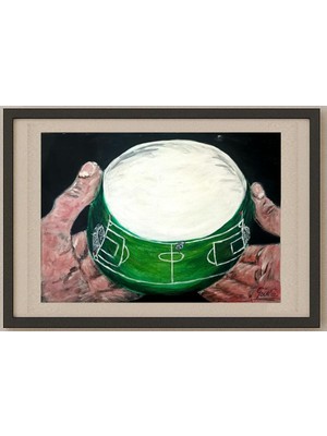 Karikatural Chaistal Boll 43X30CM Orijinal Karikatür Tablo