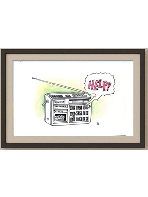 Karikatural Tomislav Dusanic 29X21CM Orijinal Karikatür Tablo