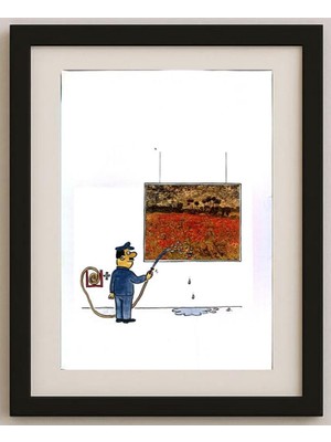 Karikatural Cor Den Dulk 29X21CM Orijinal Karikatür Tablo