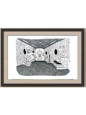 Karikatural Zhang Hong Lin 29X21CM Orijinal Karikatür Tablo