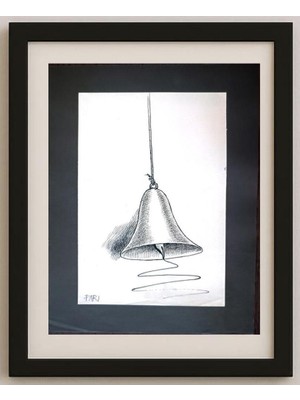 Karikatural Pari Mohammad Nabi 29X21CM Orijinal Karikatür Tablo