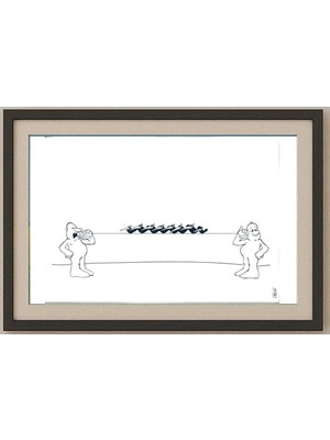 Karikatural Chris Hovian 29X21CM Orijinal Karikatür Tablo