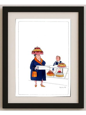 Karikatural Bert Witte 29X21CM Orijinal Karikatür Tablo