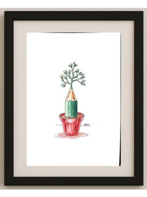 Karikatural Winfred Besslich 29X21CM Orijinal Karikatür Tablo