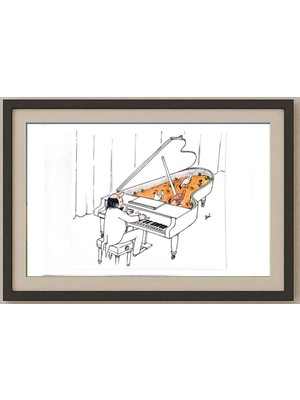 Karikatural Jaw Bubla 29X21CM Orijinal Karikatür Tablo