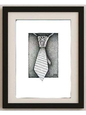 Karikatural Jano Valter 43X30CM Orijinal Karikatür Tablo