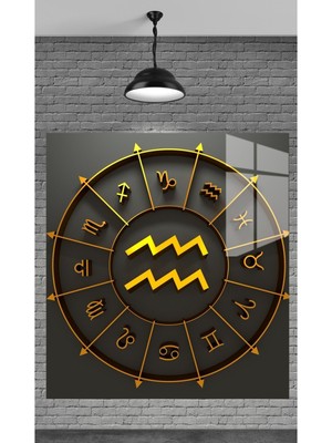 Marsilyan Biyolojik Saat Görseli Temperli Cam Üzerine Tablo Sevgilinize Yılbaşı Hediye