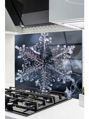 Marsilyan 60X52 cm Cam Ocak Arkası Koruyucu Tezgah Ankastre Arkası Koruyucu | Kristal