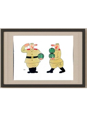 Karikatural Sergei Koupriy 23X17CM Orijinal Karikatür Tablo