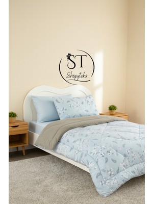 Shopyteks Tek Kişilik Çiçekli Welsfot Uyku Seti Çift Taraflı 155X215
