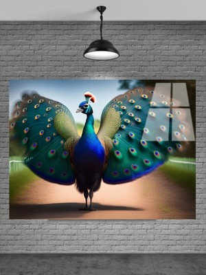 Marsilyan Tavus Kuşu Cam Tablo Ev Dekorasyon,balkon Dekorasyonu,dekoratif,duvar Tablo,mutfak Tablo