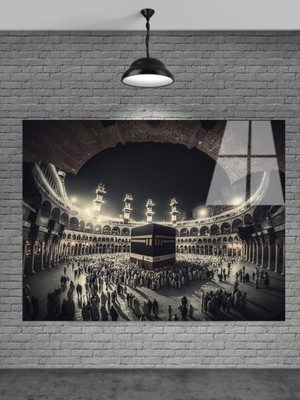 Marsilyan Kabe Mekke Cam Tablo Ev Dekorasyon,balkon Dekorasyonu,dekoratif,duvar Tablo,mutfak Tablo