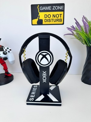3dpazarıcom 3D Baskı Siyah Beyaz Xbox x Serisi Tasarımlı Kulaklık Tutucu