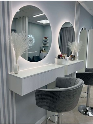 Elysion LED Işıklı  Kuaför Aynaları 100 Çap ( Istenilen LED Renginde Üretim)