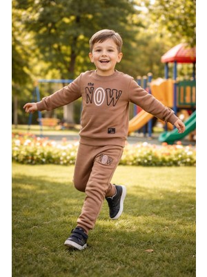 Tuma Collection Erkek Çocuk Kışlık Eşofman Takımı Sweatshirt Alt Pamuklu Üç Iplik Şardonlu Günlük Kombin 3-4-5-6-7 Yaş