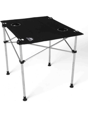 Oneon Express Bardaklıklı Katlanabilir Kumaş Kamp ve Piknik Masası Xl Model Alüminyum (73×53×58CM )