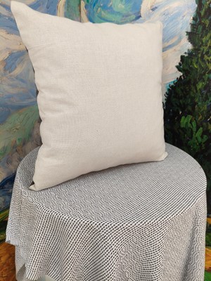 A5 Home Polaroo 45X45 Pamuk-Keten Dekoratif Kırlent Dolgulu 2 Adet