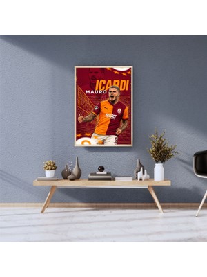 Galatasaray Mauro Poster Tek Parça Ahşap Çerçeveli Tablo