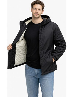 Mastiff Içi Peluş Detaylı Kapuşonlu Erkek Mont