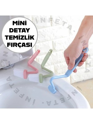 İnfeta Mini Detay Temizlik Fırçası Klozet Banyo Mutfak Fırçası 1 Adet