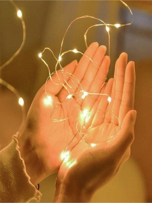 5 Metre Peri LED Işık - Gün Işığı, Pilli, Dekor ve Bahçe Aydınlatması