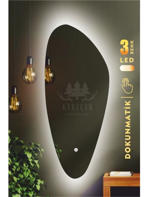 Karaçam Dekor LED Işıklı Asimetrik Boy Aynası