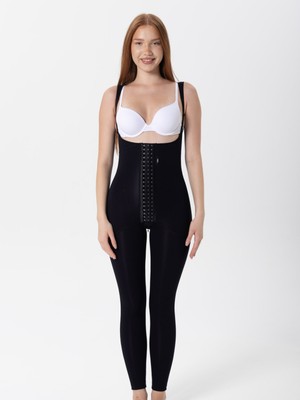 HA-116 Kopçalı Ayak Bileği Altı Fermuarlı Korse Medikal Liposuction Karın Germe Doğum Sonrası Korse