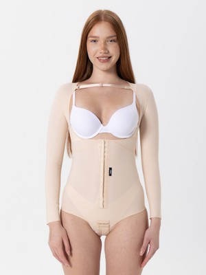 HA-120 Kopçalı Kollu Mayo Korse Medikal Liposuction Karın Germe Doğum Sonrası Korse