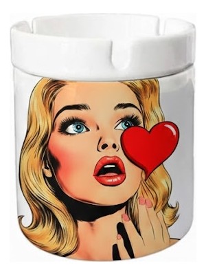 Sartre Art "aşık Kadın " Tasarımlı Hediyelik  Kokusuz Söndür At Küllük Kül Tablası