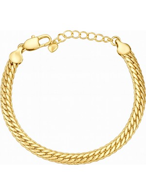 14K Altın Kaplama Paslanmaz Çelik Örgü Kadın Bileklik