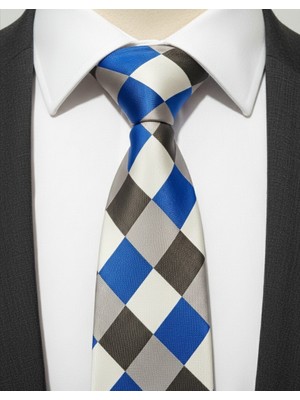 Reflect Your Style Kravat Lüks Özel Kumaş Renkli Baklava Detaylı