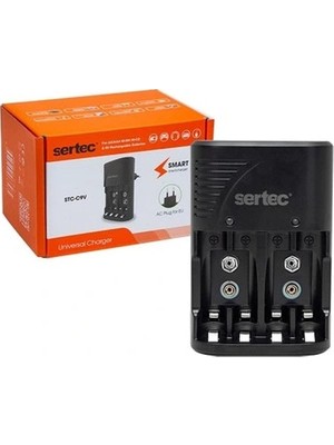 Mepura Sertec STC-C802 AA-AAA-9V Uyumlu 4lü Pil Şarj Aleti