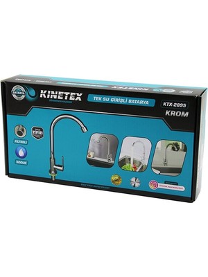 Krom Tek Su Girişli Mix Uzun Kuğu Evye Aç Kapa Batarya (4940)