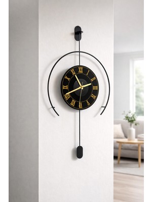 Neomark ' Black Roma ' Dekoratif Duvar Saati