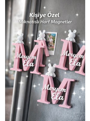 Kişiye Özel 10'lu Isim Yazılı Harf Magnet | Bebek Odası & Buzdolabı Süsü