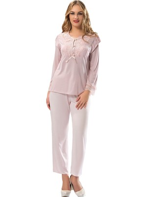 Çamaşır Kenti Ekru Penye Pijama Takımı - 1567