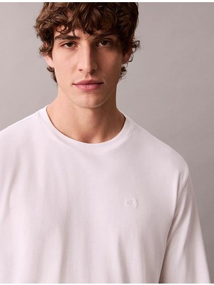 Calvin Klein Erkek Ls Supıma Interlock Solıd Crewne T-Shirt LV04LD227GYAF