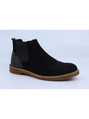 Papuccu 1061 Siyah Erkek Deri Bot