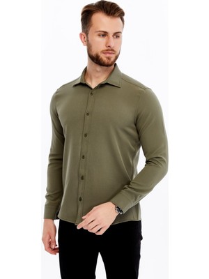 Citra Likralı Dabıl Kumaş Rahat Kesim Günlük Erkek Gömlek