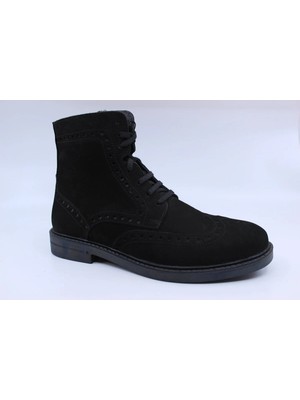 Papuccu 1082 Siyah Erkek Deri Bot