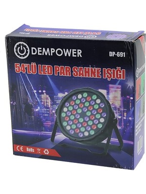 Go İthalat 54 LED Sahne Işığı 4 Farklı Renk Yüksek Güç - Akıllı Soğutma - Ses Kontrolü AC110-220V (5256)