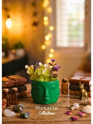 Mosarte Buda Series Minimalist Soyut Yüz Vazo / Heykel – Modern Dekoratif Obje Küçük Boy