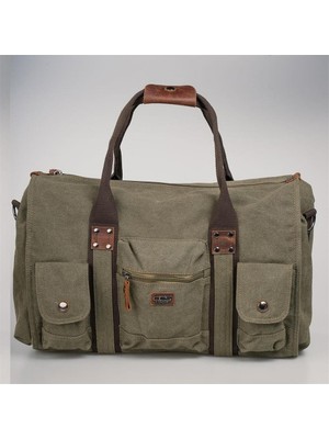 Ççs 40233 Kanvas Geniş Hacimli Seyahat Çantası Yeşil