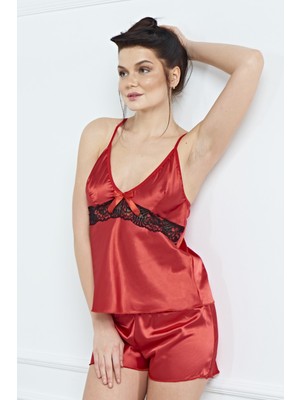 Marsilyan Kadın Şık Saten Gecelik Takım 3524 - Royaleks