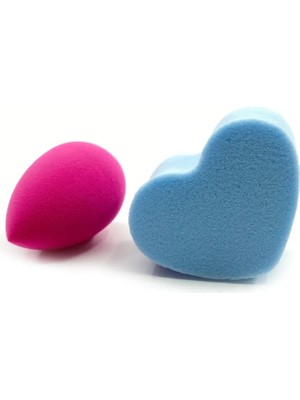 Marsilyan 2 Li Mini Makyaj Süngeri Kalp ve Oval Çanta Boy Özellikli Kullanım Alanı