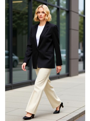 Benerly Kadın Ceket Yaka Standart Kol Regular Kalıp Dokuma Fonksiyonel Dayanıklı Kaliteli Konforlu