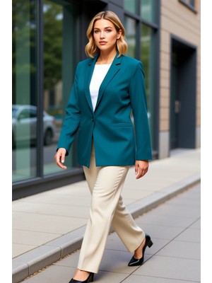 Benerly Kadın Ceket Yaka Standart Kol Regular Kalıp Dokuma Fonksiyonel Dayanıklı Kaliteli Konforlu