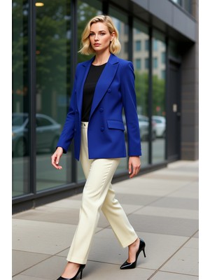 Benerly Kadın Ceket Yaka Uzun Kol Düz Desen Regular Kalıp Fonksiyonel Dayanıklı Kaliteli Konforlu Şık