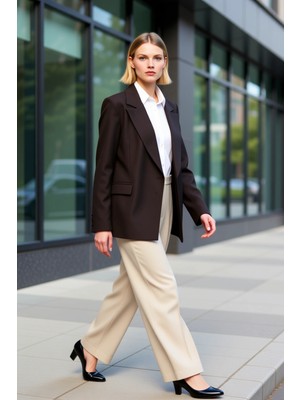 Benerly Kadın Ceket Yaka Uzun Kol Regular Kalıp Dokuma Fonksiyonel Dayanıklı Kaliteli Konforlu Şık